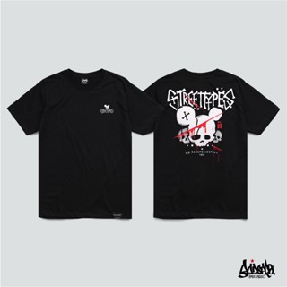 Just Say Bad  &amp;#174; เสื้อยืดลาย แนวสตรีท รุ่น Scary Street สีดำ ( ลิขสิทธิ์แท้ ) แขนสั้น เสื้อยืดชาย หญิง  TS