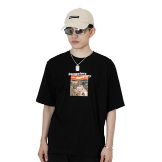 [3SGY8]ลด20.-บาท🐱เสื้อยืดรุ่น Gangsters Dont Cry💝 cotton