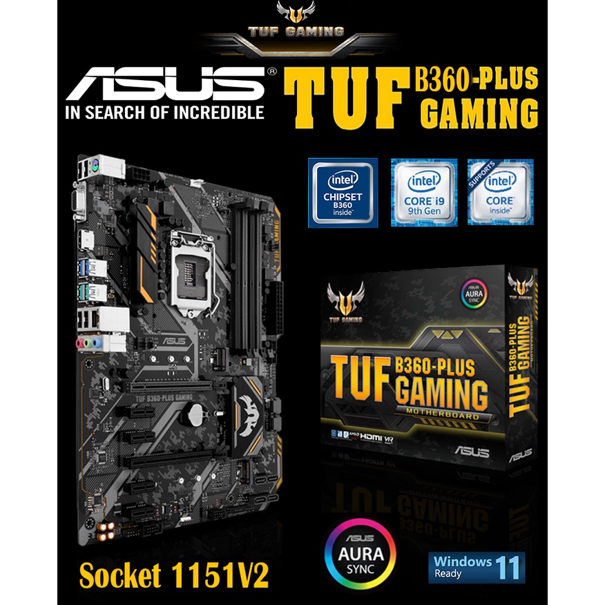 Mainboard INTEL ASUS TUF B360-PLUS GAMING (Socket 1151V2) มือสอง พร้อมส่ง แพ็คดีมาก!!!