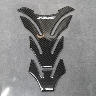 Motorcycle For Yamaha R6 Gas Stookolie Tank Pad Decorative Protector High Quality 3D Resin Black Carbon Brazing Tankpad