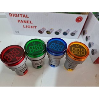 วัดโวลท์ แบบกลม ตัวเลข DC AC LED สี