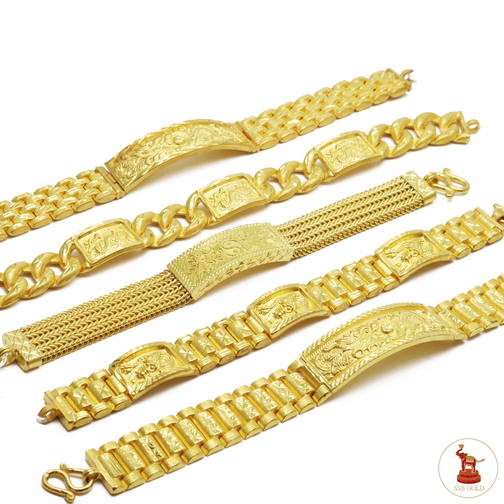 ข้อมือทอง 2 บาท ทอง 96.5% รวมลายเลส ทองแท้ ขายได้ จำนำได้ เลือกลายและความยาวได้ [ผ่อน0%ผ่านบัตรเครดิต]