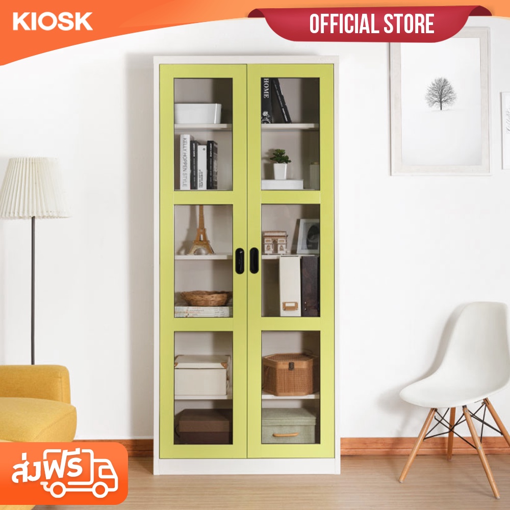 [จัดส่งพร้อมติดตั้งฟรี] KIOSK ตู้สูง MAXBOOK 2 บานเปิดกระจก