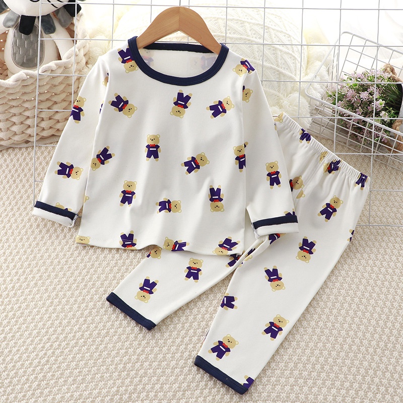 [ML] 80-150 ซม. ชุดชั้นในเด็ก เยอรมัน กํามะหยี่ ความร้อน เสื้อผ้า ชุดนอน บ้าน เสื้อผ้าเด็ก