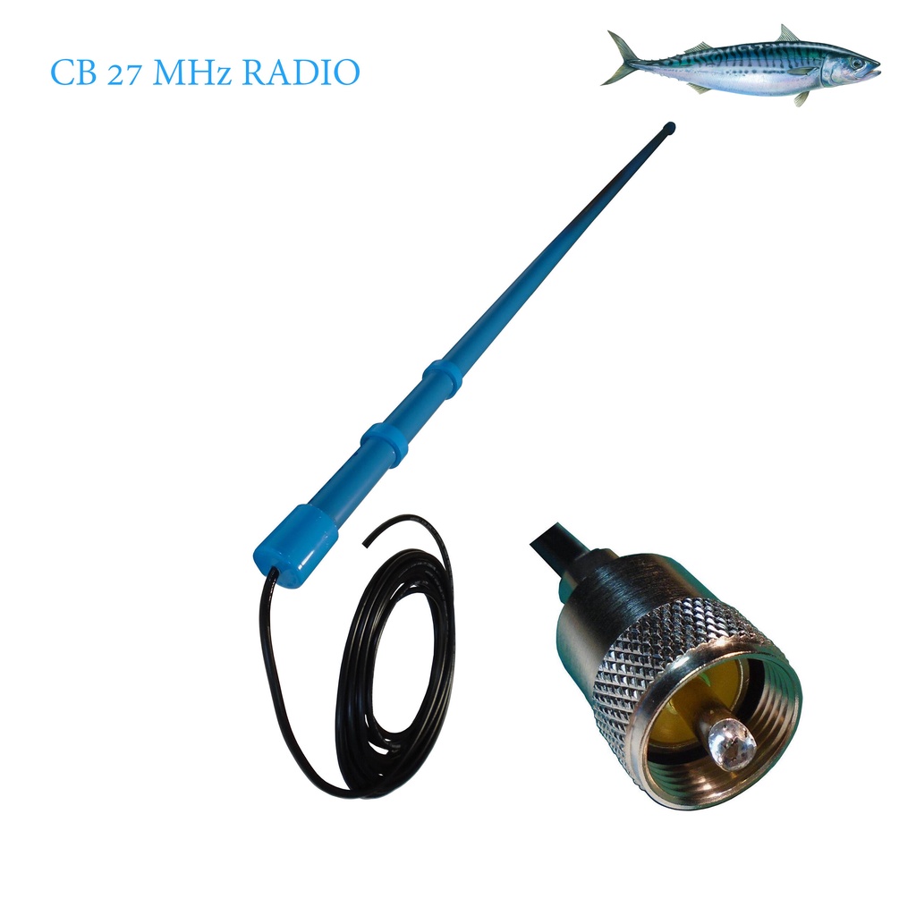 เสาหาปลา CB 27 MHz สายยาว 10 เมตร หัวต่อชนิด PL259