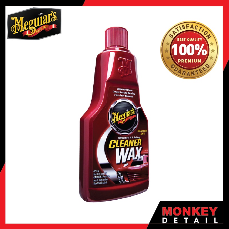 (E-tax E-Receipt) Meguiars A1216 Cleaner wax Liquid 16oz. เมกไกวส์ น้ำยาเคลือบสี Carwax แว็กซ์สีรถ เคลือบสี