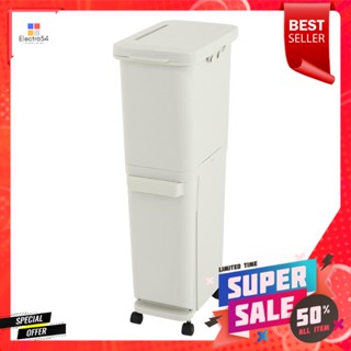 ถังขยะเหลี่ยม 2ชั้น มีล้อ ACCO SOJI ขนาด 35L สีขาวSQUARE DUSTBIN 2 TIER WITH WHEELS ACCO SOJI 35L WHITE