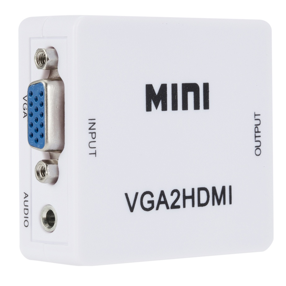 สายคอมพิวเตอร์ Grwibeou Portable Mini VGA to HDMI compatible Converter VGA2HDMI Video Box Audio Adapter 1080P For Noteb #5
