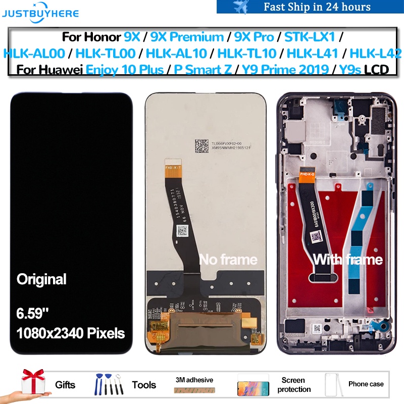 Original For Honor 9X 9X Premium 9X Pro For Huawei Y9 Prime 2019 P Smart Z Y9s lcd Display Touch Pan