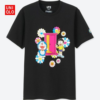 พร้อมส่ง เสื้อยืดแขนสั้น พิมพ์ลายอนิเมะ UNIQLO UT X DORAEMON X TAKASHI MURAKAMI สไตล์ญี่ปุ่น สําหรับผู้ชาย และผู้หญิงเสื