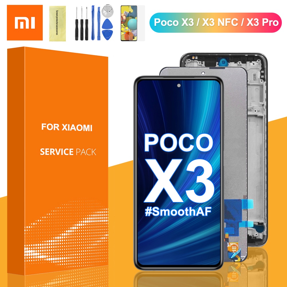 Original 6.67'' Display For Xiaomi Poco X3 LCD Display Touch Screen Digitizer Assembly For Xiaomi Po