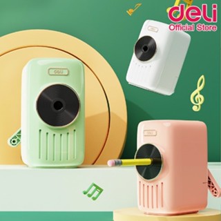 Deli Pencil sharpener Semi Auto เครื่องเหลาดินสอกล่องดนตรี ดีไซน์สุดเก๋ สีพาสเทลสุดน่ารักก 71165A