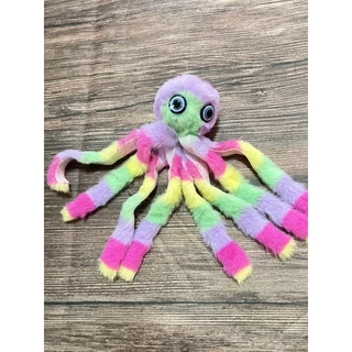 🔥🐙พวงกุญแจปลาหมึกตุ๊กตามีสีสันสีสุ่ม New colorful octopus keychain ZYCS