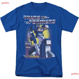 เสื้อยืดสีขาวผู้ชาย เสื้อยืดลำลอง Transformers Soundwave T Shirt &amp; Stickers Short sleeve T-shirts