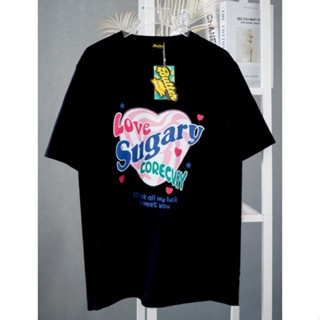 Love Sugaryเสื้อยืดโอเวอร์ไซส์งานเกาหลี คอตตอน100%พร้อมส่ง งานป้าย