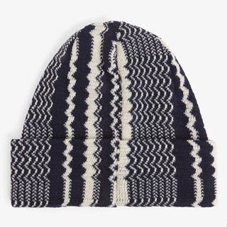 พร้อมส่ง หมวก MISSONI Zig-zag folded-brim wool beanie hat