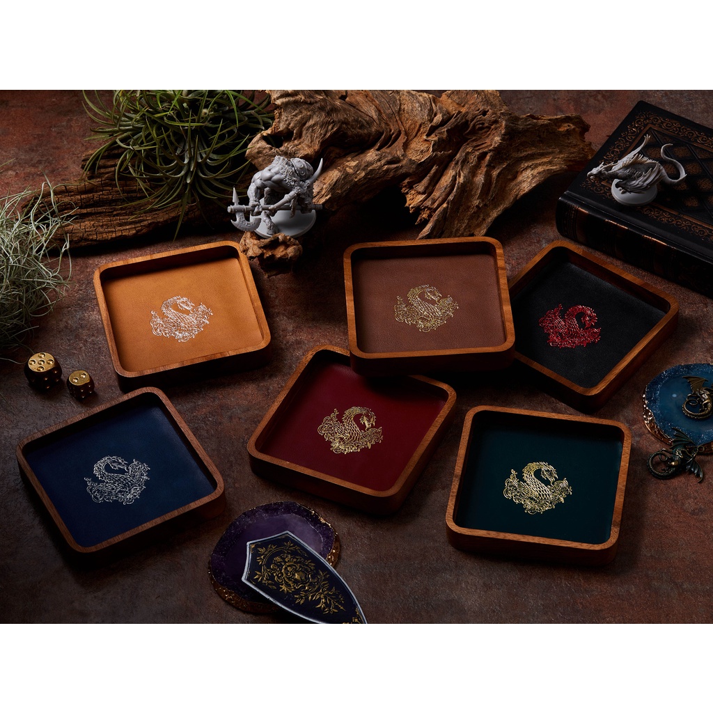 Leviathan Square Mini Tray | ถาดไม้ ถาดทอย ลูกเต๋า Dice DnD D&D MTG RPG TRPG เกมกระดาน บอร์ดเกม Game Magic เมจิก