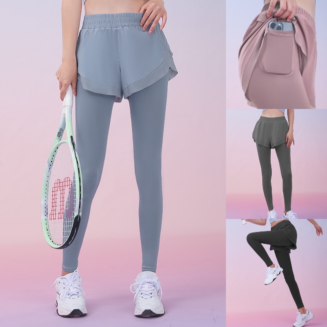 (YOGA-039)ขายาว กางเกงออกกำลังกายผู้หญิงขายาว วิ่ง โยคะ มีซับในใส่สบาย