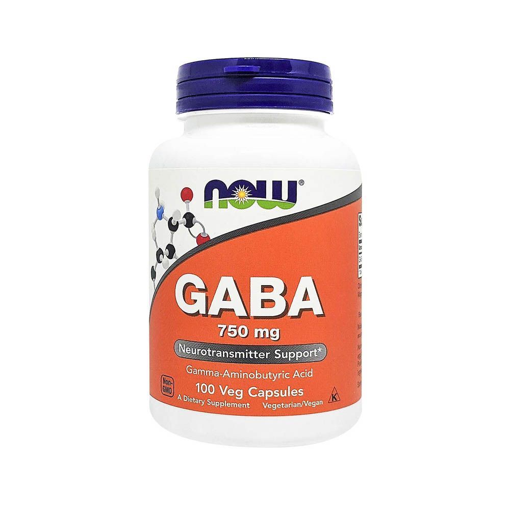 NOW Foods, GABA, 750 mg, 100 Veg Capsules