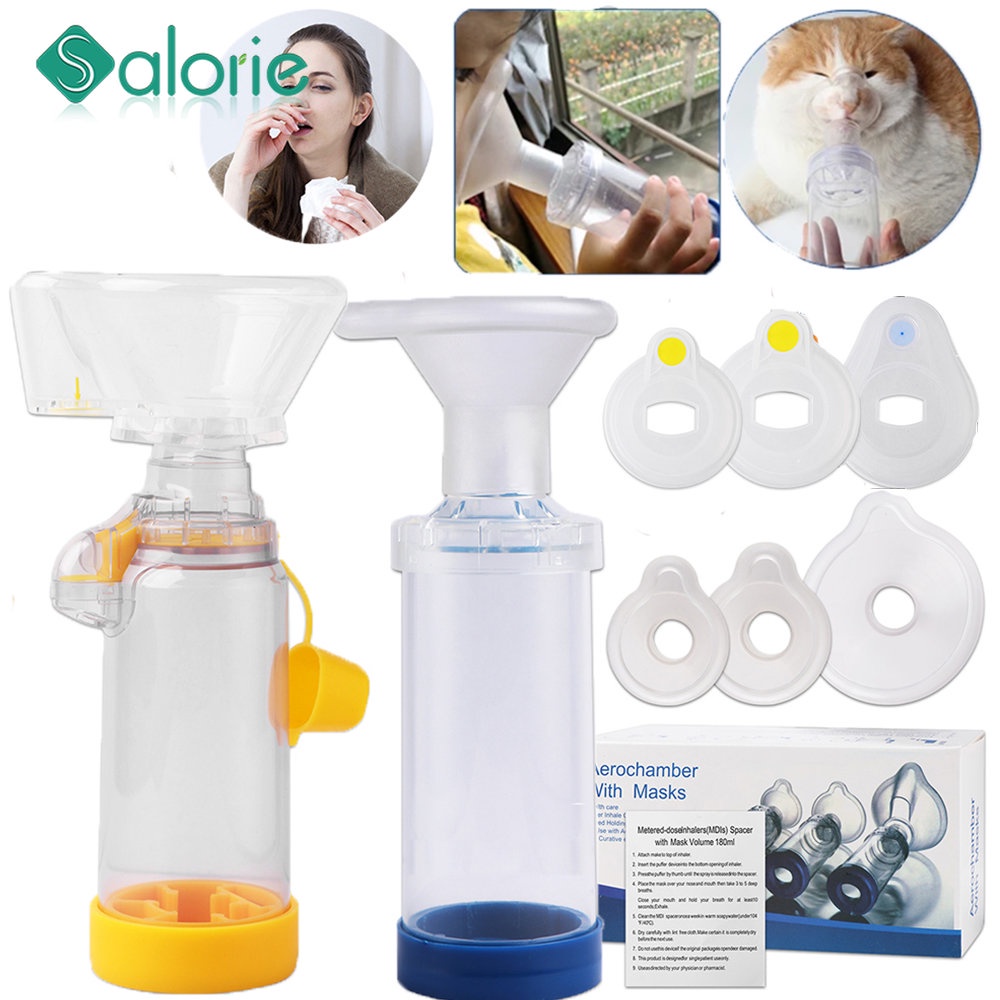Salorie ผู้ใหญ่เด็ก Asthma Spacer Inhaler Spacer อุปกรณ์ซิลิโคนสเปรย์บูธสําหรับ Health care ผลิตภัณฑ์ดูแลจมูกเด็ก