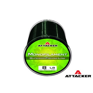 สายเอ็น ตกปลา Attacker 500เมตร สี Darkgreen SUPER MONOFILAMENT FISHING LINES เอ็นตกปลา