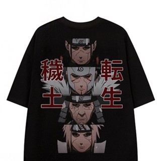ชุดเซ็ต 2 ชิ้น - นารูโตะอะนิเมะเสื้อโฮคาเงะเอโดะ Tensei การ์ตูนพิมพ์การออกแบบใหม่ผ้าฝ้ายหลวมสบาย ๆ
