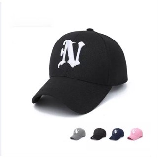 MNO.9 Cap men หมวกแก๊ป ปักโลโก้ N U กันแดด ใส่ได้ทั้งชายหญิง คู่รัก แฟชั่น ปรับได้