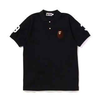 เสื้อโปโลลําลอง พิมพ์ลายพราง Bape LARGE APE HEAD POLO สําหรับผู้ชาย