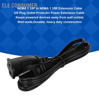 Ele สายเคเบิลต่อขยาย ปลั๊ก Us Nema 1 15P เป็น 15R สําหรับเครื่องพิมพ์ กล้องคอมพิวเตอร์ 125V