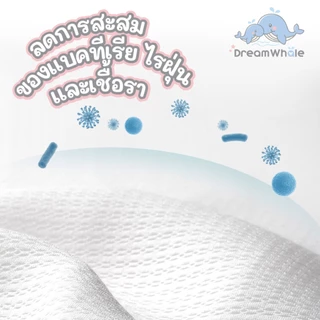 DreamWhale เบาะนอนหายใจผ่านได้ พลิกนอนได้ 2 ด้าน ซักล้างได้ แถมผ้าปูใยไผ่ รุ่น Dual Premium 2in1