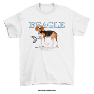 เสื้อสีขาว เสื้อยืดชาย เสื้อยืดลาย BEAGLE (บีเกิล)Classic Cotton Unisex by [Nothing Hills] เสื้อคู่