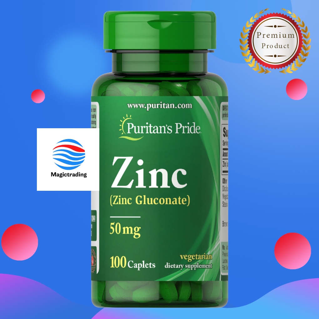 Puritan's Pride Zinc Gluconate 50 mg / 100 Tablets