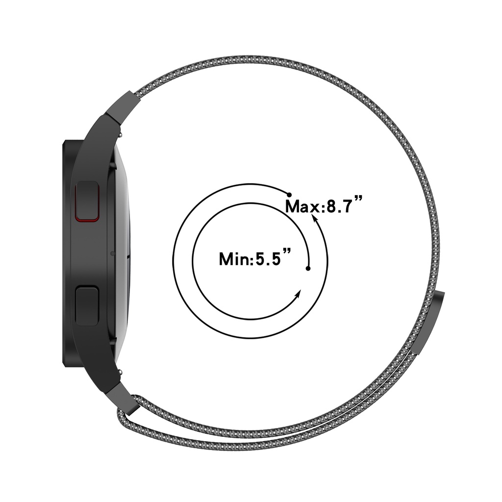 Milanese สายโลหะสําหรับ Samsung galaxy Watch 7 6 5 4 FE Watch7 Watch5 Pro Watch6 watch4 classic 42 มม.46 มม.40 มม.44 มม.43 มม.47 มม.สแตนเลสสตีล