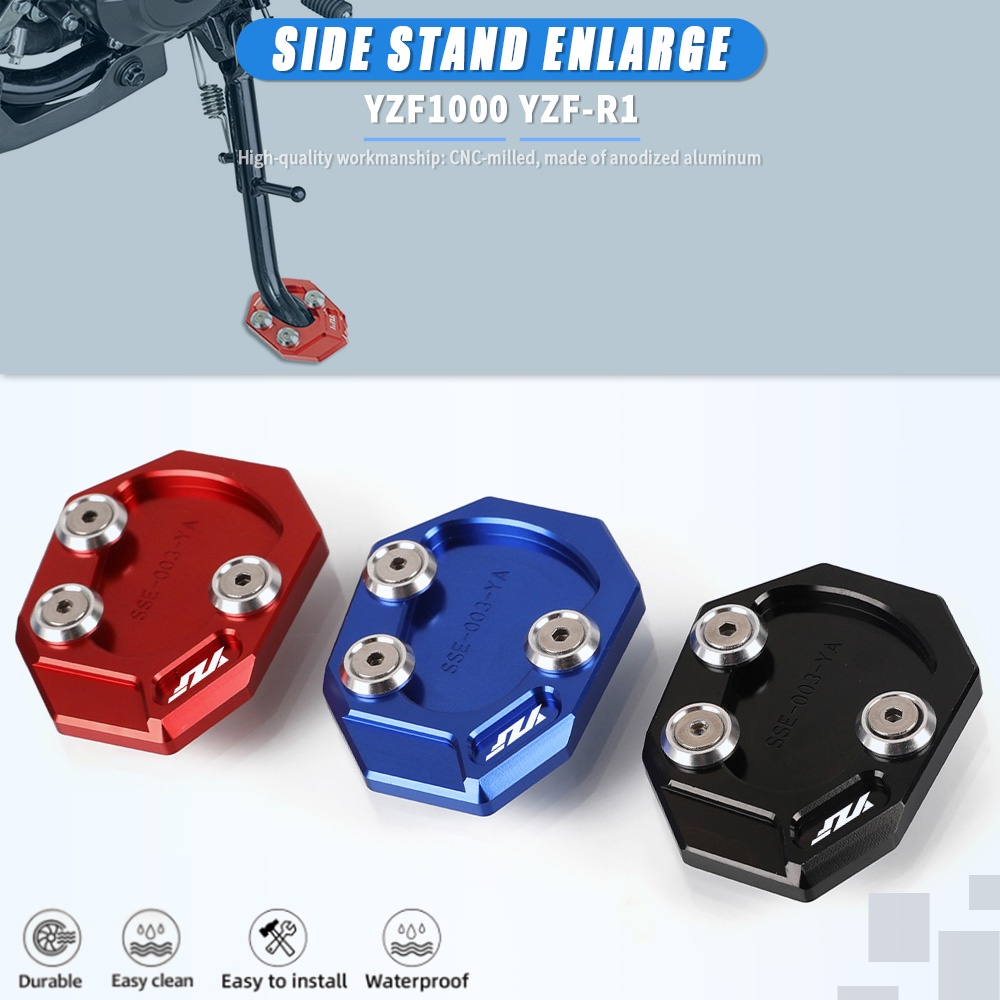 Motorcycle Kickstand For Yamaha YZF-R1 YZF1000 YZF R1 2008 2009 2010 2011 2012 2013 2014 Motorbike Side Stand Enlarge ex