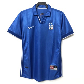 เสื้อกีฬาแขนสั้น ลายทีมชาติฟุตบอลอิตาลี 98 Italy home ย้อนยุค ไซซ์ S-XXL AAA