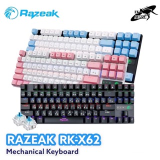 Razeak RK-X62 TKL Metal Mechanical Keyboard Gaming BLUESWITCH