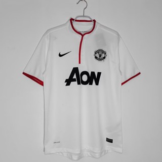 เสื้อกีฬาแขนสั้น ลายทีมชาติฟุตบอล Manchester United 2012 13 season ชุดเยือน สไตล์เรโทร ไซซ์ S-XXL