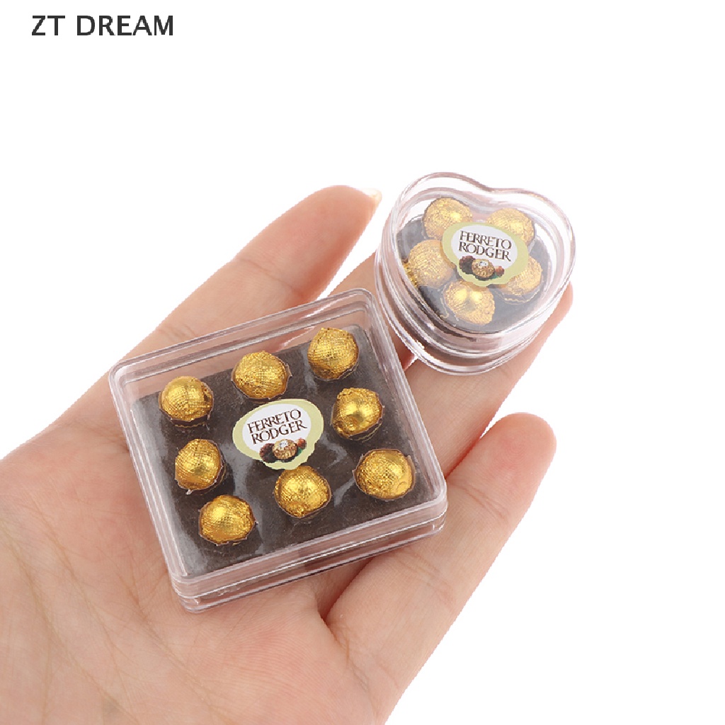 ZTD 1:12 Dollhouse miniture Chocolate Gift box Model Food Toy Kitchen Accessories 07
