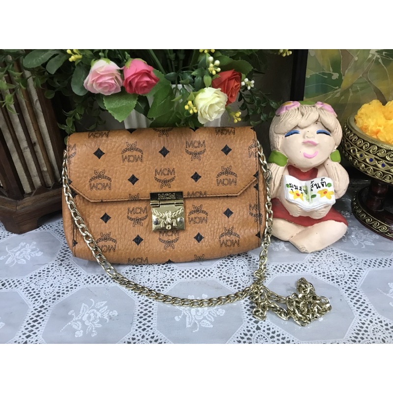 (ขายแล้ว) กระเป๋า mcm สะพายข้าง