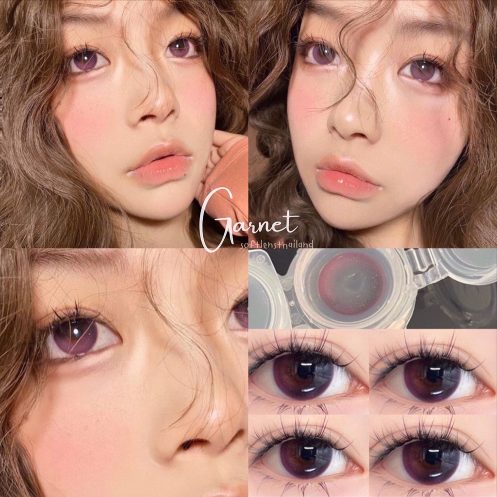 Miltia รุ่นMild Softlens (Garnet, Bluetiful, Cinnamon) คอนแทคเลนส์รายปี (สายตา -3.75ถึง -8.50)วัสดุM