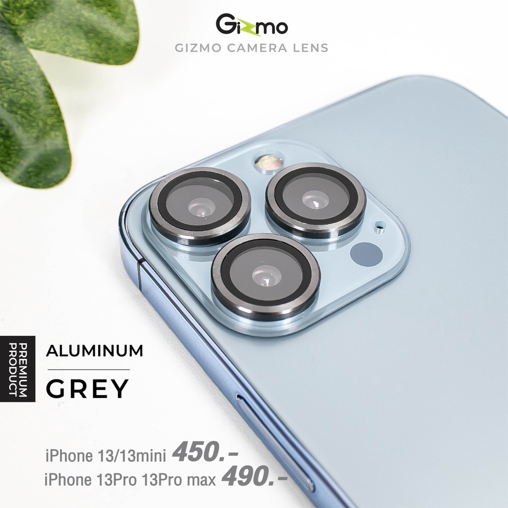 Gizmo รุ่น 13 / 13 mini / 13 P / 13 PM ฟิล์มกระจกกันเลนส์ ขอบอลูมิเนียม รุ่น GL-004 Aluminum 3D Boss Lens - รูปที่ 5