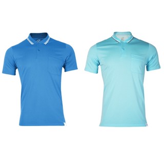 EGO SPORT EG6167 เสื้อโปโลชายเบสิคแขนสั้น 99.95% Anti-Bacteria สีฟ้า