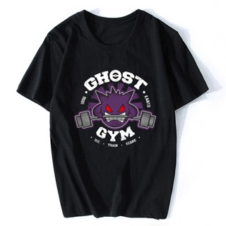 เสื้อยืดคอกลม✁✚Ghost Gym ญี่ปุ่น T เสื้อ Harajuku มังงะ Otaku Streetwear ผู้หญิงผู้ชายฤดูร้อนแขนสั้นเสื้อ Camisetas Homb