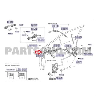 มือเปิดประตูในหน้า+หลัง Toyota Yaris 2021 (69206-0D660-C0/69205-0D660-C0) แท้ห้าง Chiraauto