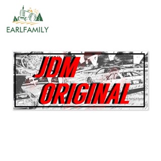 Earlfamily สติกเกอร์ฉลาก JDM Slaps ป้องกันรอยขีดข่วน ขนาด 13 ซม. x 5.7 ซม. สําหรับตกแต่งหน้าต่างรถยนต์ รถจักรยานยนต์