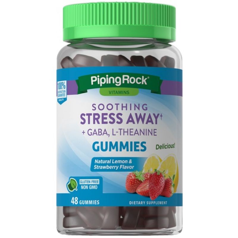 เยลลี่คลายเครียด  Stress Support GABA L-Theanine Gummies ช่วยให้สึกผ่อนคลาย ขนาด  48 กัมมี่