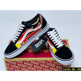 🔥พร้อมส่ง👟รองเท้าผ้าใบ Old Skool With Flames Classic Size 38-44 รองเท้าผ้าใบชาย