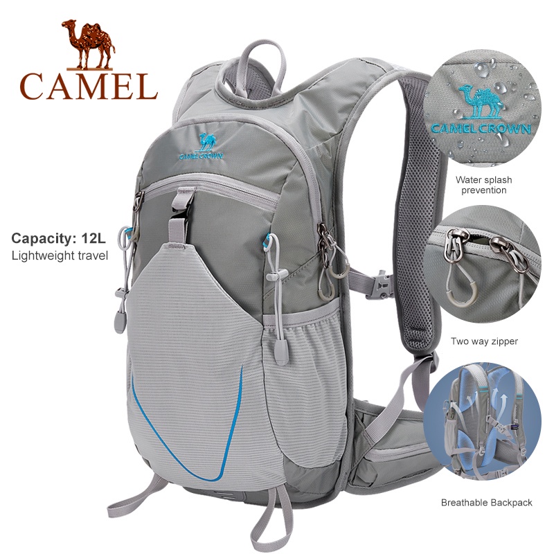 Camel กระเป๋าเป้สะพายหลัง ขนาด 12 ลิตร เหมาะกับการวิ่ง ขี่จักรยาน ปีนเขากลางแจ้ง