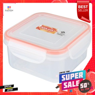 กล่องอาหารเหลี่ยม POPLOCK 9142 0.75 ลิตร สีส้มFOOD CONTAINER POP LOCK 9142 0.75L ORANGE