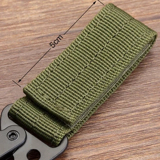 กุญแจไนลอนตะขอสายรัด Molle หัวเข็มขัดแขวนเข็มขัด Carabiner คลิป